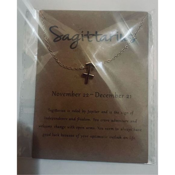 Sagittarius GOLD ZODIAC STAR SIGN HOROSCOPE NECKLACE - Picture 6 of 11
